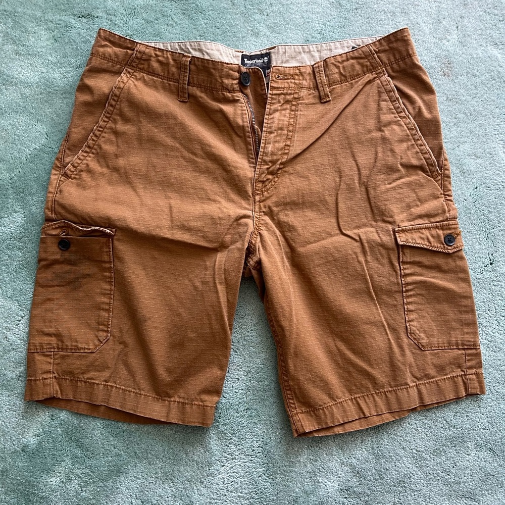 Timberland Brown Cargo Shorts with Classic Design
